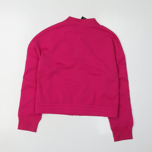 Nike Girls Pink Full Zip Knit Hoodie - Size M