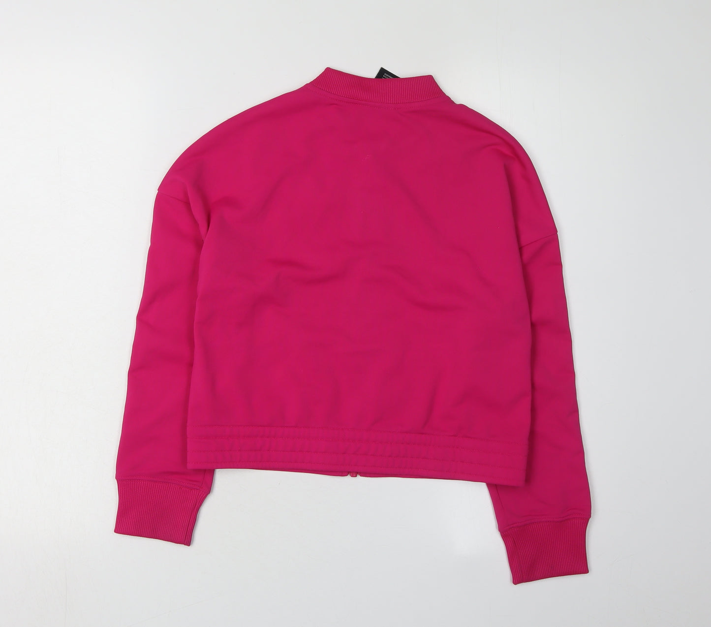 Nike Girls Pink Full Zip Knit Hoodie - Size M