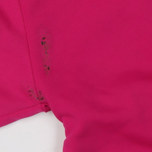 Nike Girls Pink Full Zip Knit Hoodie - Size M
