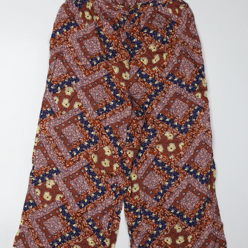 Next Women's Multicoloured Geometric Cropped Trousers