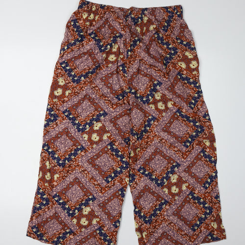 Next Women's Multicoloured Geometric Cropped Trousers