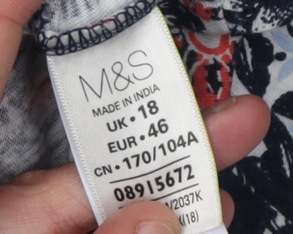 Marks and Spencer Women's Multicolour T-Shirt Size 18