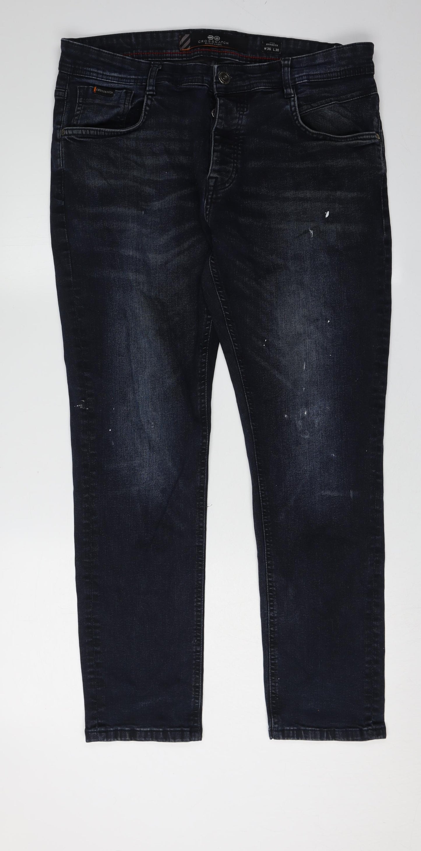 Crosshatch Men's Black Slim Skinny Jeans Size 36