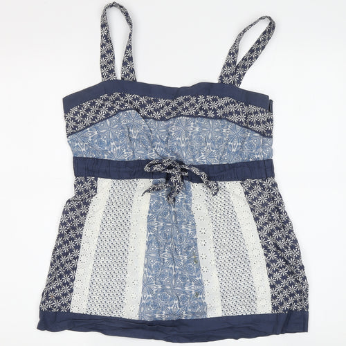 Monsoon Women's Blue Floral Camisole Tank UK 12