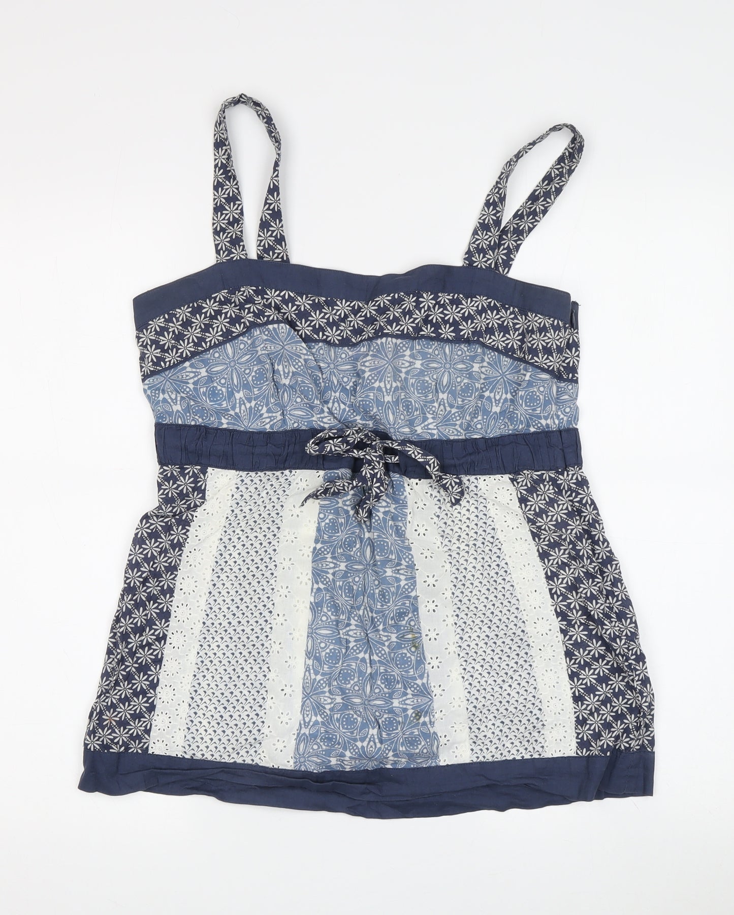 Monsoon Women's Blue Floral Camisole Tank UK 12