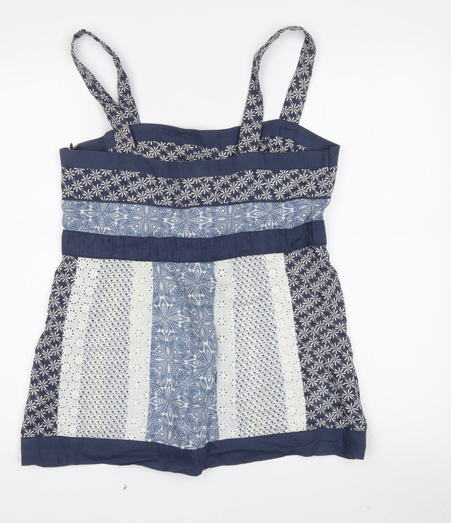 Monsoon Women's Blue Floral Camisole Tank UK 12