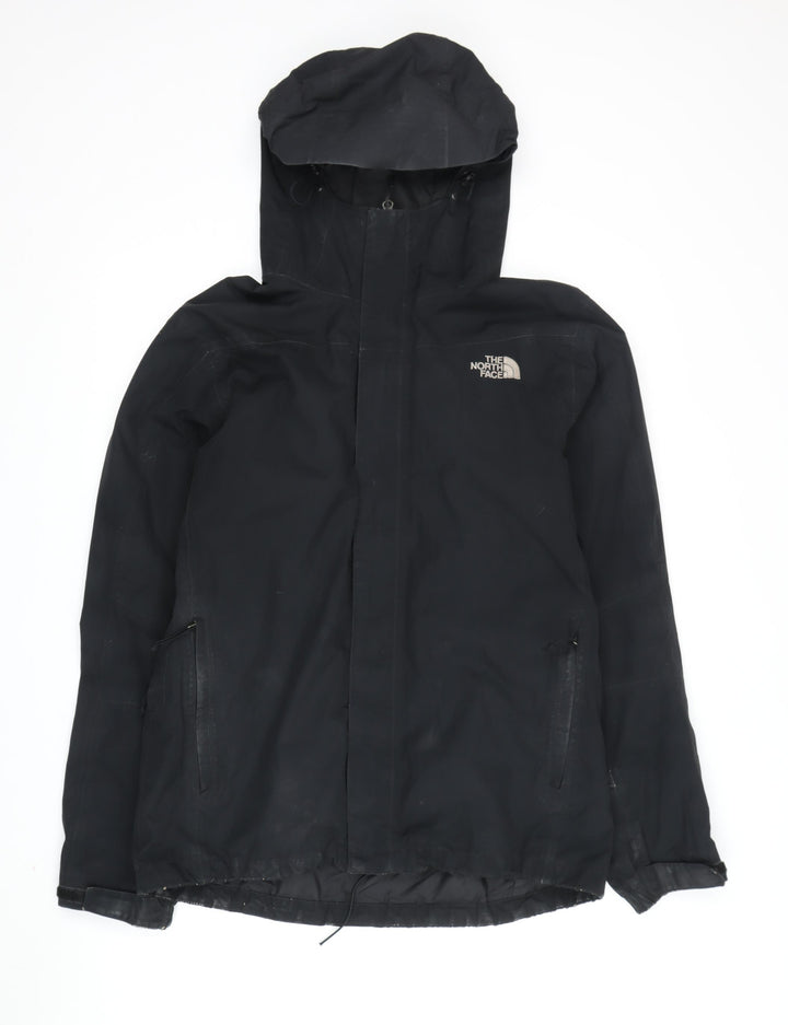 The North Face Men's Black Rain Coat, Size S, Hooded & Waterproof