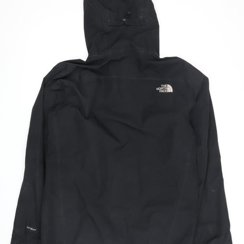 The North Face Men's Black Rain Coat, Size S, Hooded & Waterproof