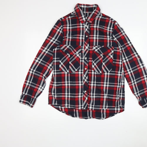 Zara Women Multicoloured Plaid Button-Up Shirt