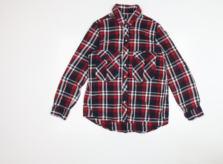 Zara Women Multicoloured Plaid Button-Up Shirt