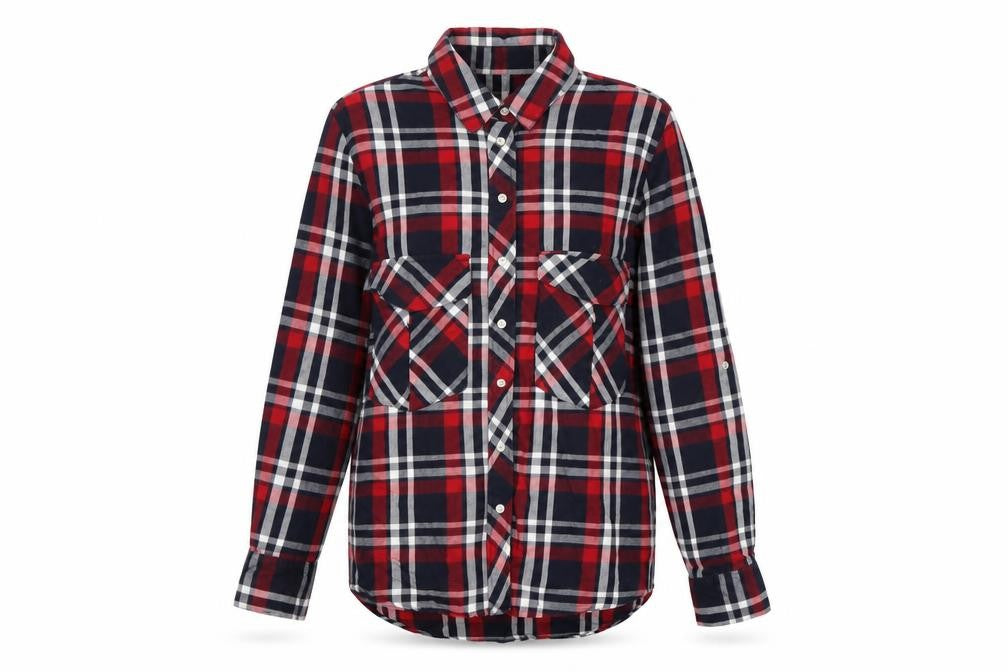 Front view of Zara Women Multicoloured Plaid Button-Up Shirt