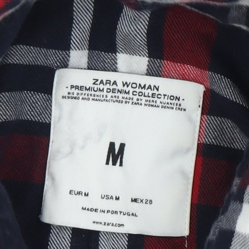 Zara Women Multicoloured Plaid Button-Up Shirt