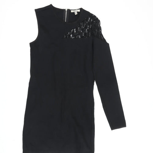 Zara Women's Black XS Bodycon Mini Dress, Party