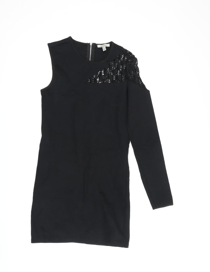 Zara Women's Black XS Bodycon Mini Dress, Party