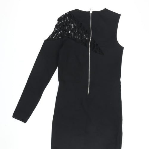 Zara Women's Black XS Bodycon Mini Dress, Party