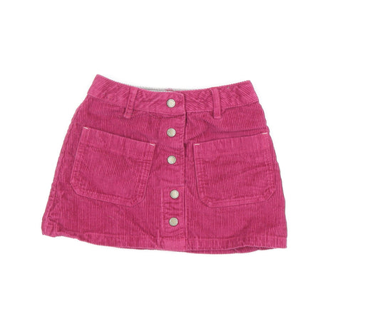 FatFace Girls Pink A-Line Corduroy Skirt 3-4 Years