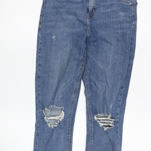 Topshop Women's Blue Ankle Slim Jeans