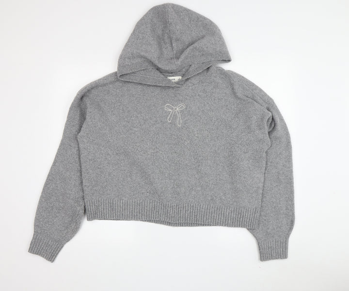 Hollister Women’s Grey Hoodie Jumper, Size S, Casual Chic