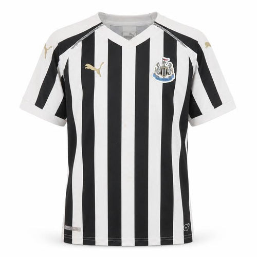 Puma Boys Black & White Striped Football Jersey 12-13Y