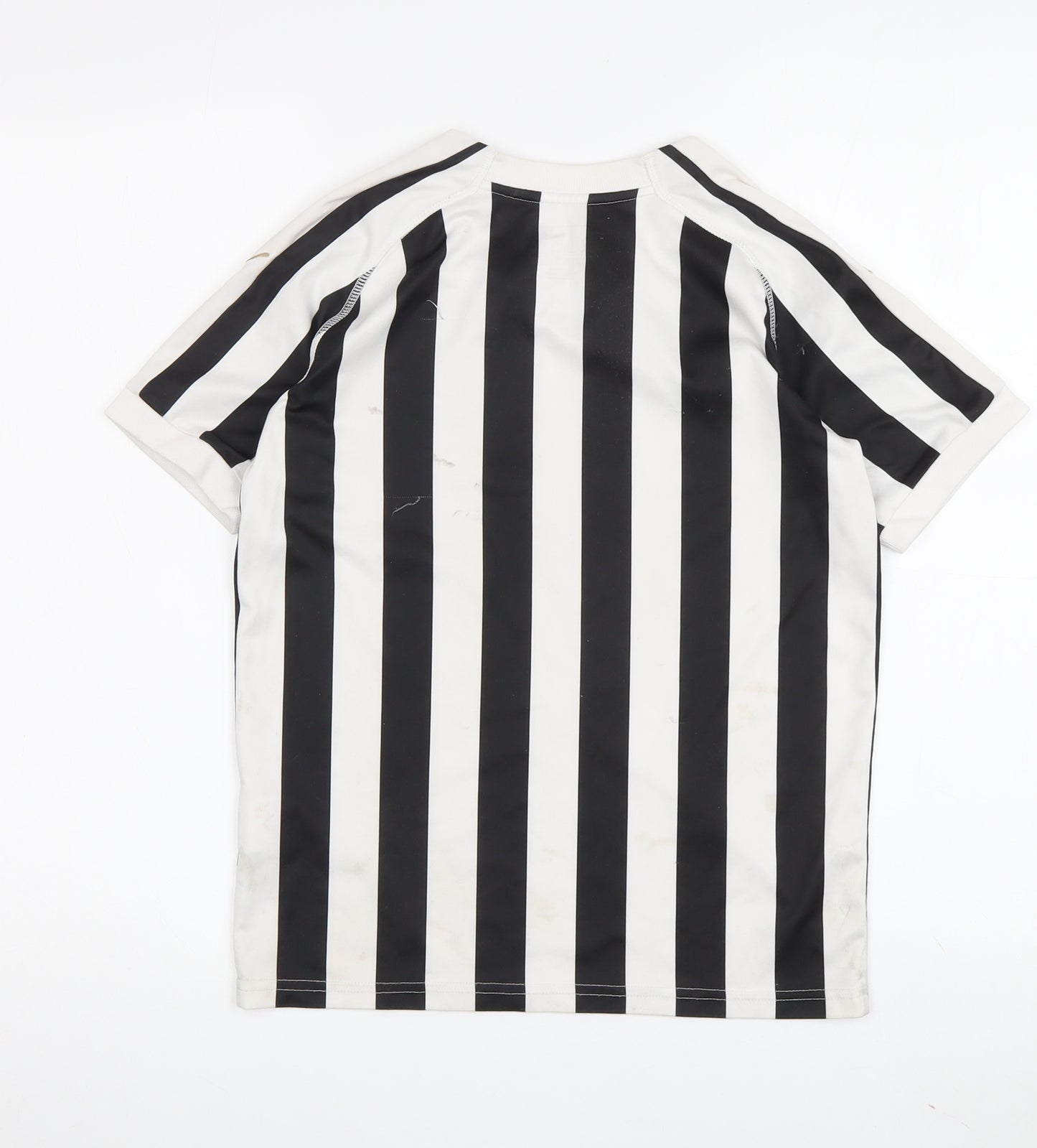 Puma Boys Black & White Striped Football Jersey 12-13Y