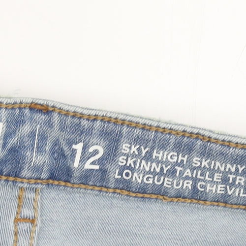 Gap Girls Blue Skinny Jeans Size 12, High-Rise