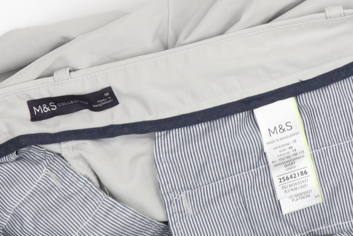 Marks and Spencer Women's Beige Chino Trousers Size 18