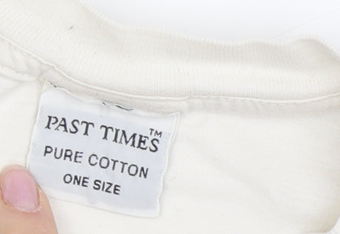 Past Times Men's White Quote T-Shirt One Size