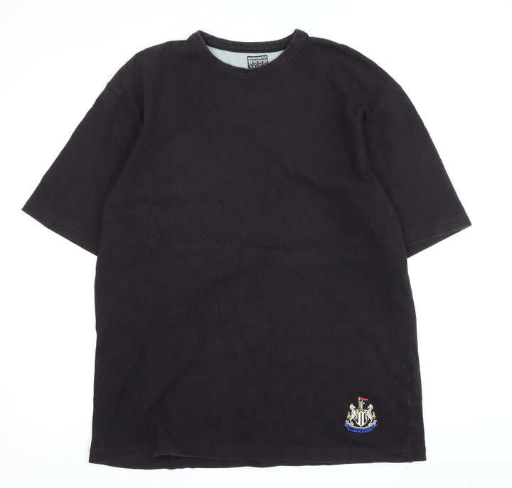 Newcastle United Black Men's M T-Shirt, Crew Neck Casual