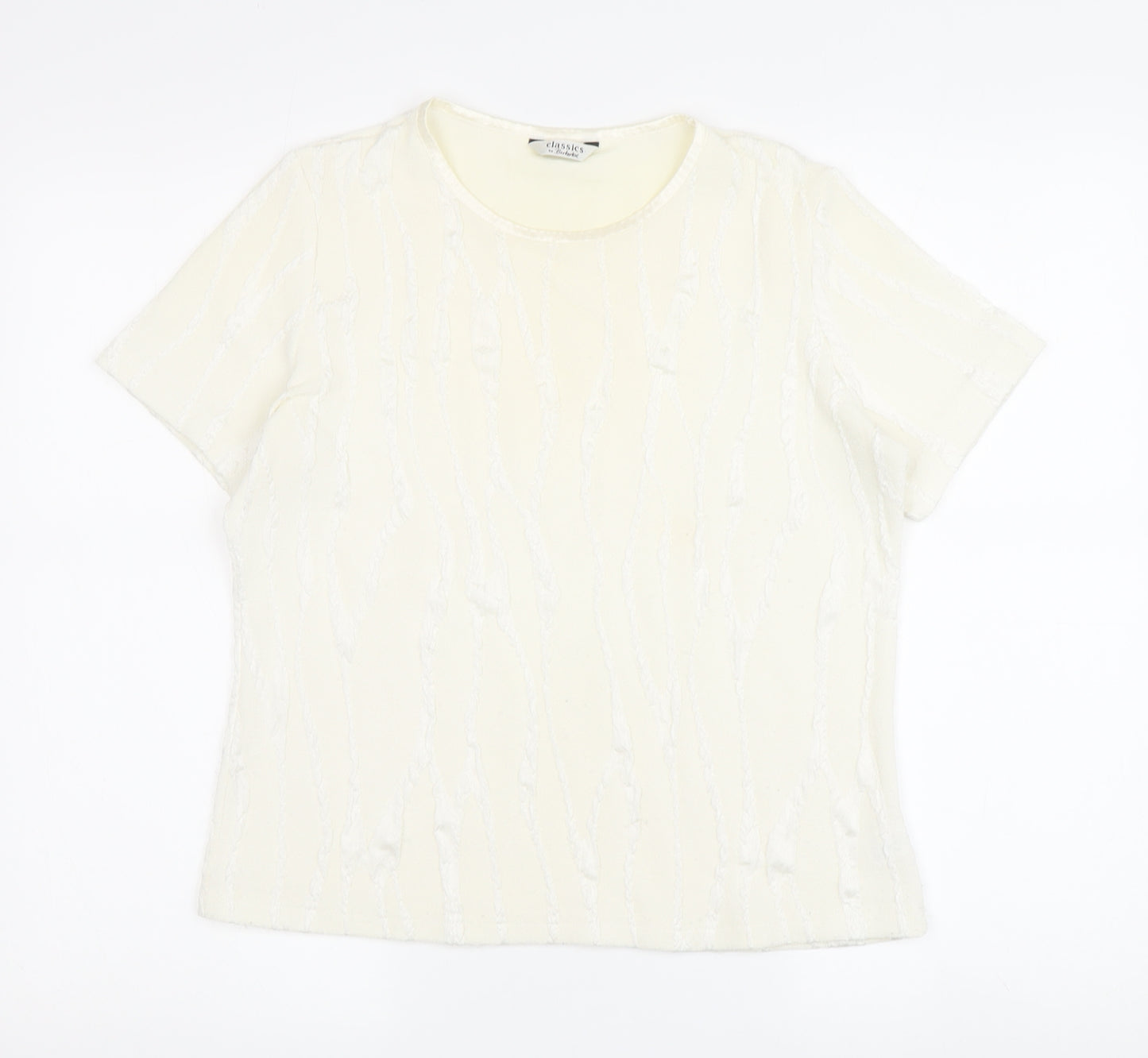 Classics by Berketex Women's Ivory T-Shirt Size 14
