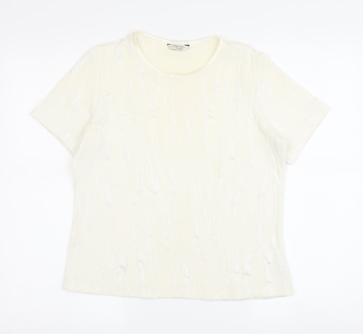 Classics by Berketex Women's Ivory T-Shirt Size 14