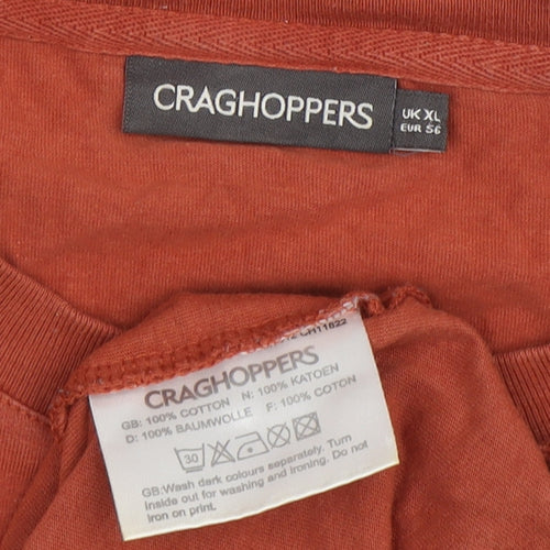 Craghoppers Men's Orange XL Cotton T-Shirt