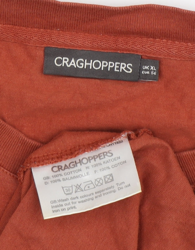 Craghoppers Men's Orange XL Cotton T-Shirt