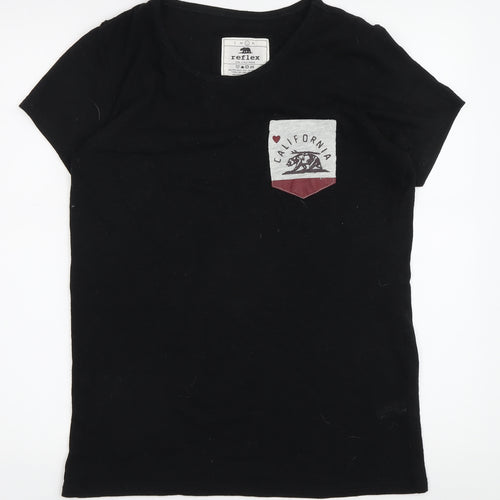Reflex Unisex Black Crew T-Shirt M California Theme