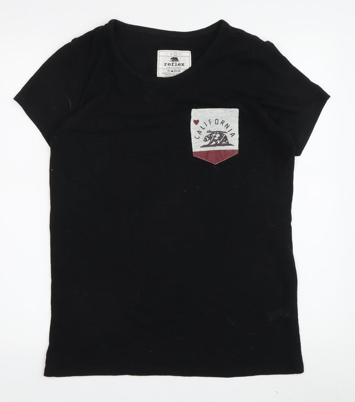 Reflex Unisex Black Crew T-Shirt M California Theme