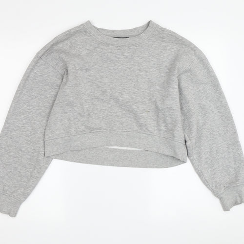 Zara Grey Women's S Pullover Sweatshirt
