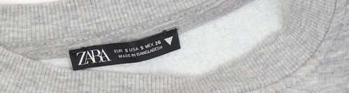Zara Grey Women's S Pullover Sweatshirt