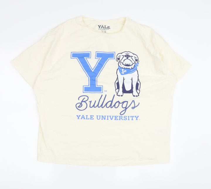 Yale University Ivory T-Shirt, Size 16, Unisex Adults