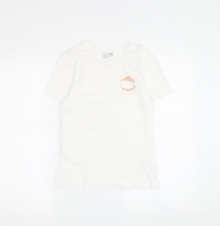 & Other Stories Girls White T-Shirt, Size 12, Classic Style
