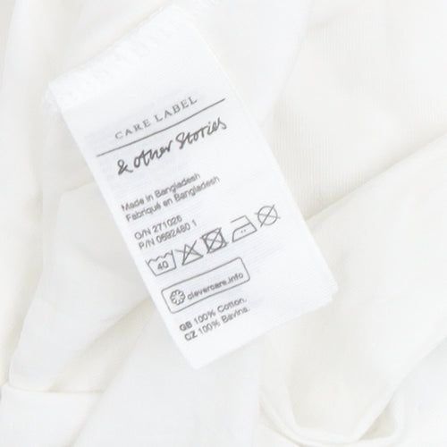 & Other Stories Girls White T-Shirt, Size 12, Classic Style