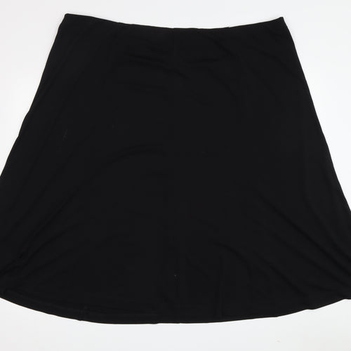 Classics Women's Black A-Line Knee Length Skirt