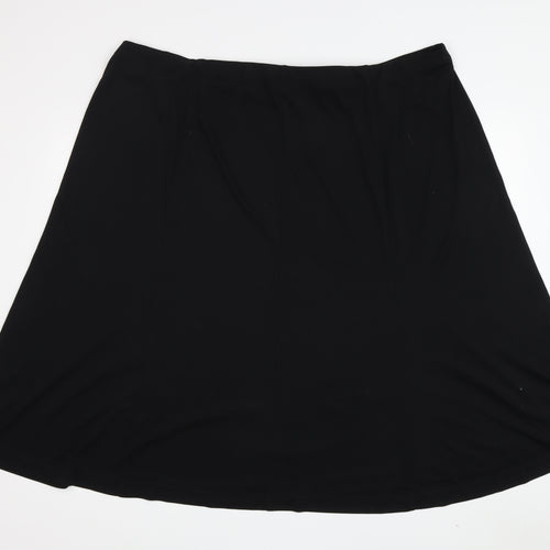 Classics Women's Black A-Line Knee Length Skirt