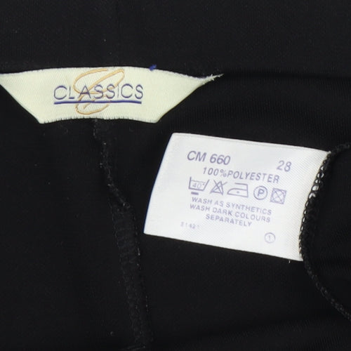 Classics Women's Black A-Line Knee Length Skirt