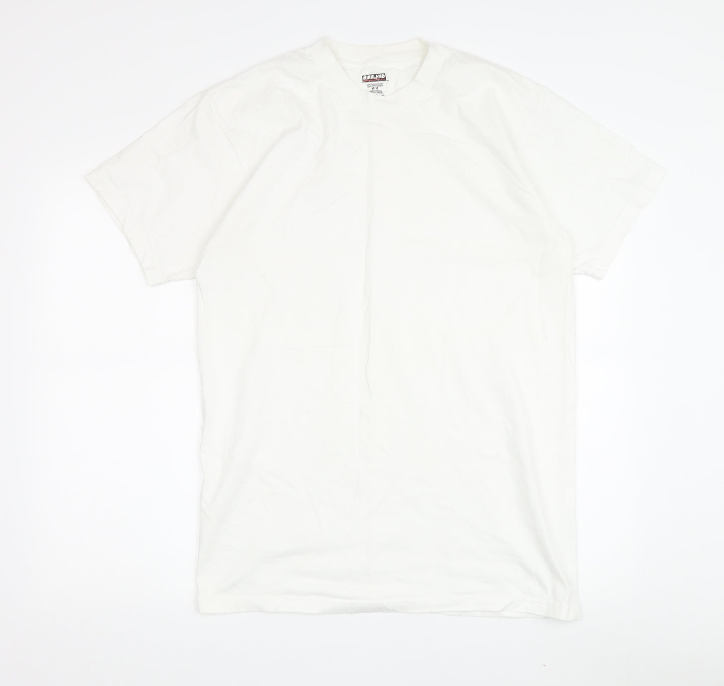 Kirkland Men's White Crew Neck T-Shirt M