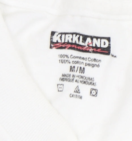 Kirkland Men's White Crew Neck T-Shirt M
