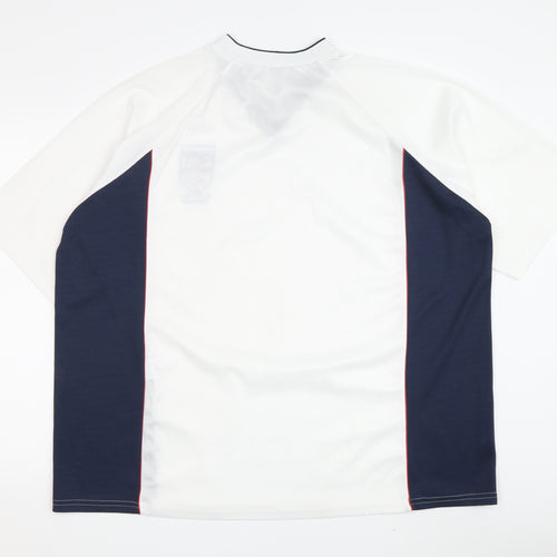 Men's England White 2XL Football Jersey T-Shirt