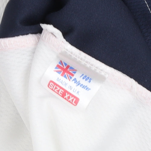 Men's England White 2XL Football Jersey T-Shirt