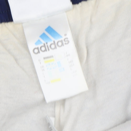 Adidas Men's Blue Track Pants L - Elastic Waist, Sports Stripe