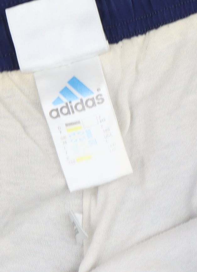 Adidas Men's Blue Track Pants L - Elastic Waist, Sports Stripe