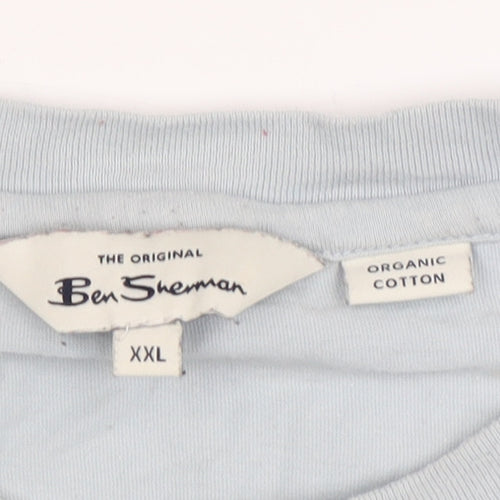 Ben Sherman Men's Blue Cotton Jersey T-Shirt Size 2XL