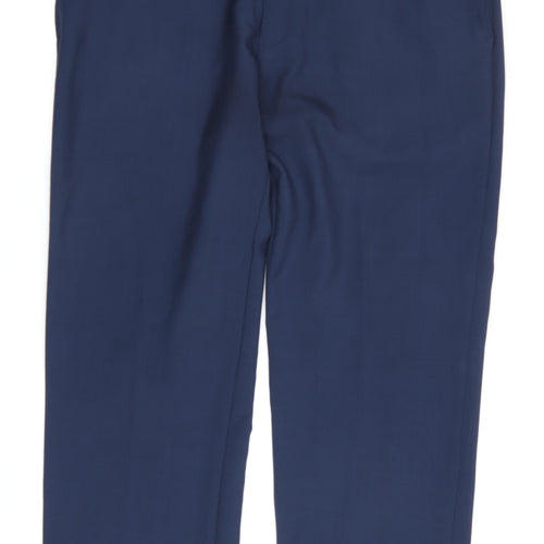 Haggar Men's Blue Classic Fit Dress Pants 38x30